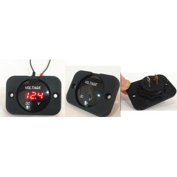 Voltmeter, Digital Display Voltmeter for Car/Marine Voltmeter Socket